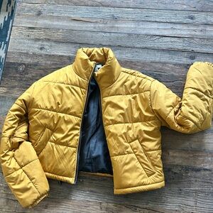 BP Mustard and Navy Puffer Jacket